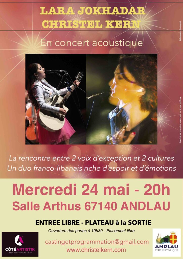 Affiche évènement Concert Christel Kern et Lara Jokhadar